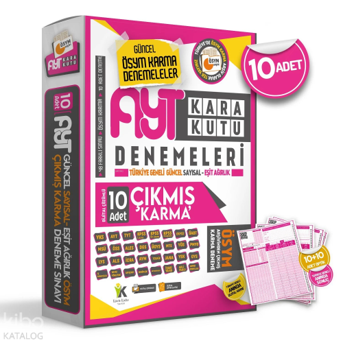 AYT ÖSYM Çıkmış Karma Kara Kutu Sayısal-Eşit Ağırlık TG D.Çözümlü Deneme PAKETİ 10 lu