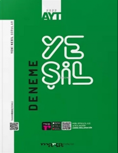 AYT Yeni Nesil Yeşil Deneme Tamamı Video Çözümlü Marka Yayınları