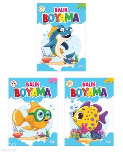 Balık Boyama Seti (3 Kitap Takım)