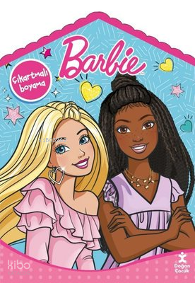 Barbie Evde Çıkartmalı Boyama Kitabı