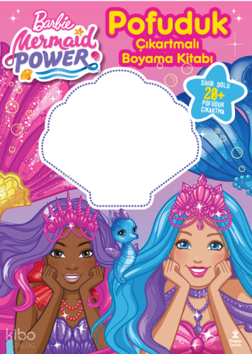Barbie Medmaid Power;Pofuduk Çıkartmalı Boyama Kitabı