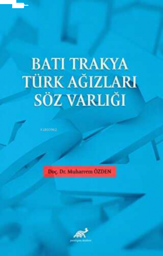 Batı Trakya Türk Ağızları Söz Varlığı