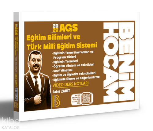 Benim Hocam 2026 AGS Eğitim Bilimleri ve Türk Milli Eğitim Sistemi Video Ders Notları