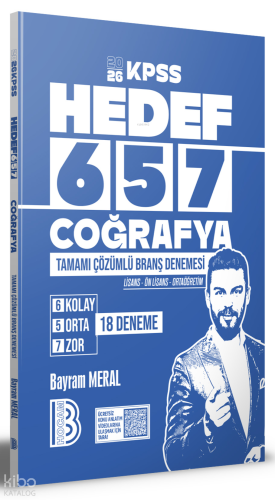 Benim Hocam 2026 KPSS Hedef 657 Coğrafya Tamamı Çözümlü Branş Denemesi