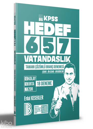 Benim Hocam 2026 KPSS Hedef 657 Vatandaşlık Tamamı Çözümlü Branş Denem