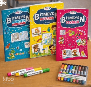 Boya Sil Bitmeyen Boyama (3 Kitap)