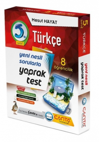 Çanta 5.Sınıf. Kutu Yaprak Test Türkçe 109 90