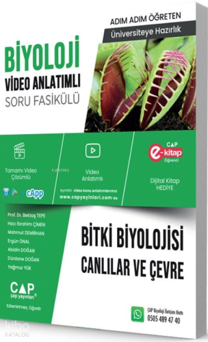 Çap Üniversiteye Hazırlık Biyoloji Bitki Biyolojisi Canlılar ve Çevre Soru Fasikülü