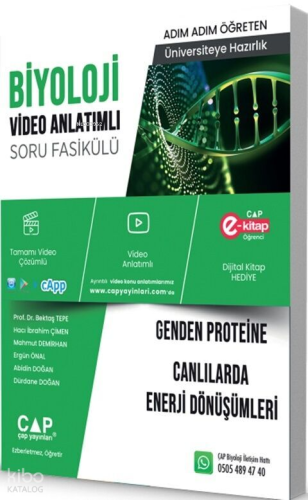 Çap Üniversiteye Hazırlık Biyoloji Genden Proteine Canlılarda Enerji D