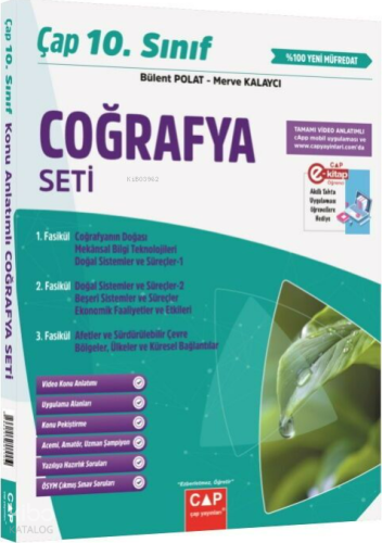 Çap Yayınları 10. Sınıf Coğrafya Seti