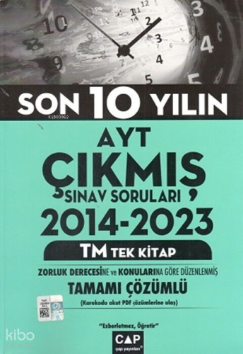 Çap Yayınları AYT Tek Kitap TM Çıkmış Soruları