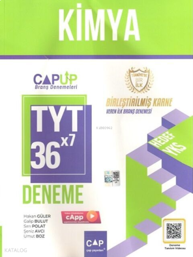 Çap Yayınları TYT Kimya 36 x 7 Up Deneme