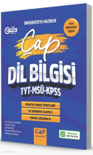 Çap Yayınları TYT MSÜ KPSS Dil Bilgisi Pratik Konu Özetleri Deneme İlaveli