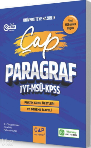 Çap Yayınları TYT MSÜ KPSS Paragraf Pratik Konu Özetleri 20 Deneme İlaveli