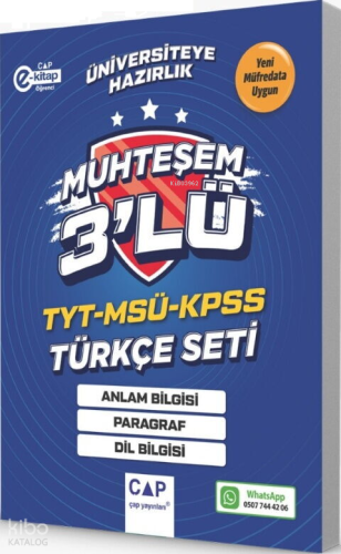 Çap Yayınları TYT MSÜ KPSS Türkçe Seti