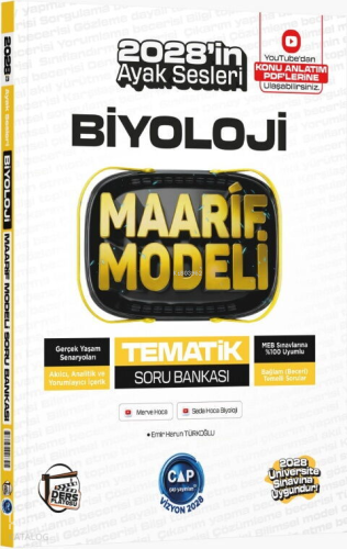 Çap Yayınları Üniversiteye Hazırlık Biyoloji Ders Platosu Maarif Model
