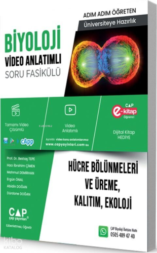 Çap Yayınları Üniversiteye Hazırlık Biyoloji Hücre Bölünmeleri ve Ürem