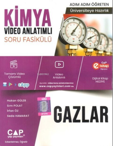 Çap Yayınları Üniversiteye Hazırlık Kimya Gazlar Konu Anlatımlı Soru Bankası