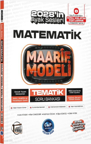 Çap Yayınları Üniversiteye Hazırlık Matematik Ders Platosu Maarif Mode