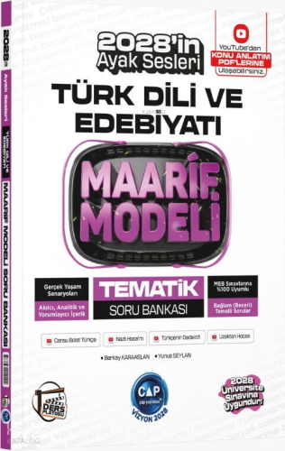 Çap Yayınları Üniversiteye Hazırlık Türk Dili ve Edebiyatı Maarif Mode