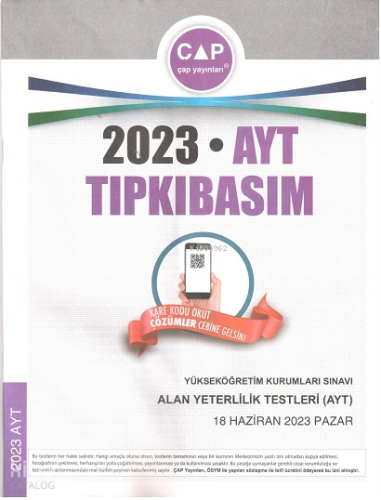 Çap Yks Ayt Tıpkı Basım 2023