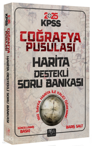 CBA Yayınları 2025 KPSS Coğrafya Pusulası Harita Destekli Soru Bankası