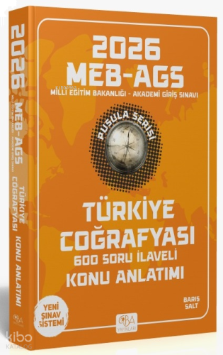 CBA Yayınları 2026 MEB-AGS Türkiye Coğrafyası Konu Anlatımı Pusula Ser