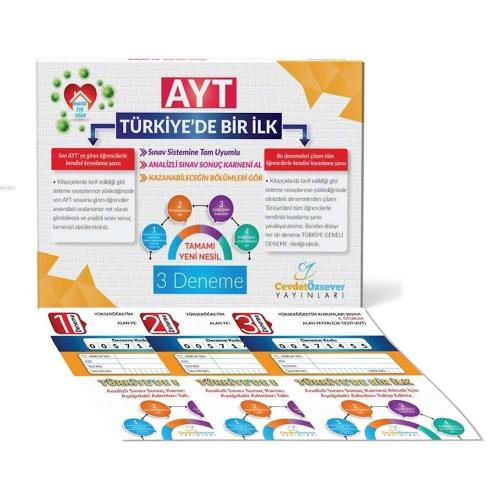 Cevdet Özsever Yayınları AYT Analizli 3 Deneme 2020 Özel Cevdet Özsever