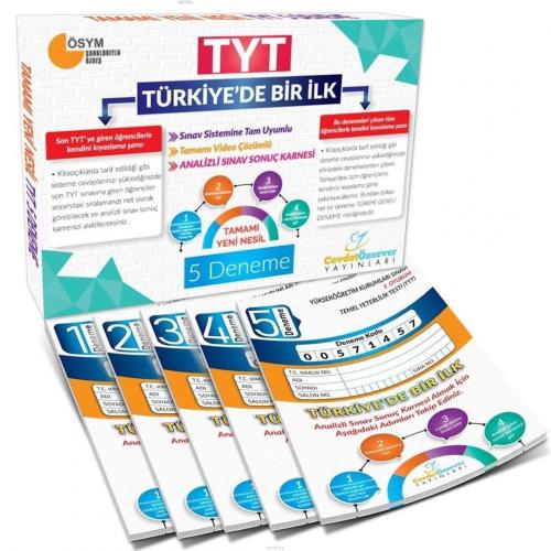 Cevdet Özsever Yayınları TYT Video Çözümlü ve Analizli 5 Deneme Cevdet Özsever