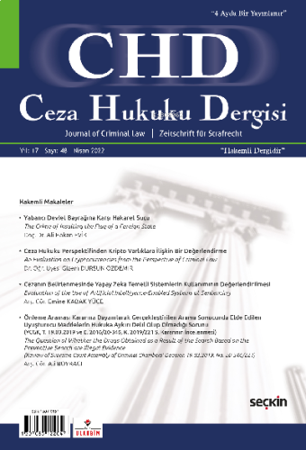 Ceza Hukuku Dergisi Sayı: 48 – Nisan 2022