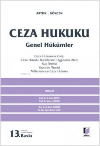 Ceza Hukuku Genel Hükümler