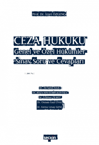 Ceza Hukuku Genel ve Özel Hükümler;Sınav Soru ve Cevapları