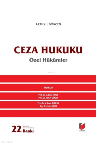 Ceza Hukuku Özel Hükümler (Ciltli)