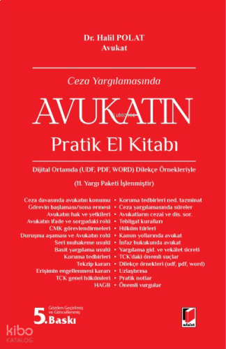 Ceza Yargılamasında Avukatın Pratik El Kitabı