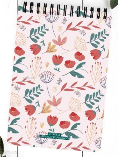 Çiçek Yağmuru - Spiralli Haftalık Planlayıcı A5