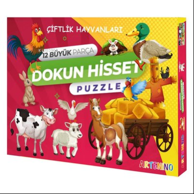 Çiftlik Hayvanları 12 Büyük Parça Dokun Hisset Puzzle