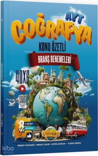 Coğrafya Gurmesi Yayınları AYT Coğrafya Konu Özetli Branş Denemeleri