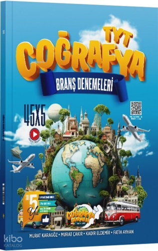 Coğrafya Gurmesi Yayınları TYT Coğrafya 45 x 5 Branş Denemeleri