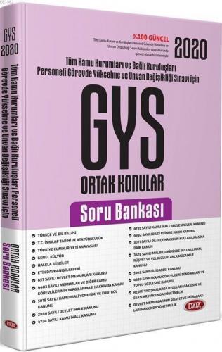 Data Yayınları 2020 Ortak Konular Soru Bankası