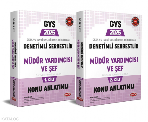 Data Yayınları 2025 Ceza ve Tevkifevleri Denetimli Serbestlik, Müdür Y