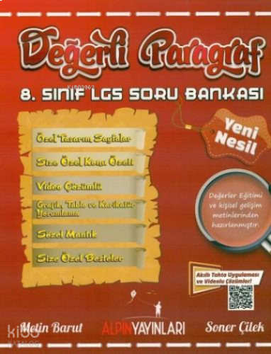 Değerli Paragraf 8. Sınıf Soru Bankası Alpin Yayınları
