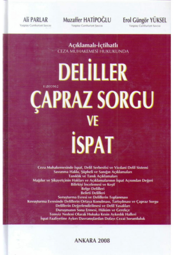 Deliller Çapraz Sorgu ve İspat