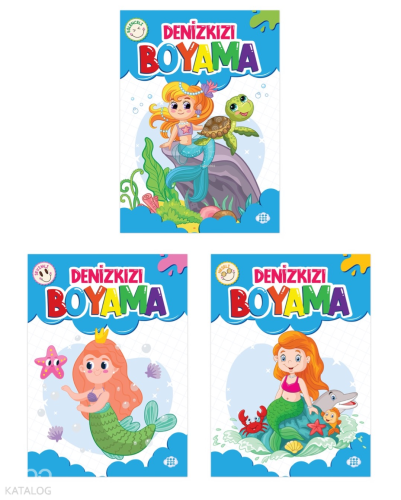Deniz Kızı Boyama Seti (3 Kitap Takım)