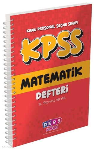 Ders Koçu KPSS Matematik Defteri Ders Koçu Yayınları