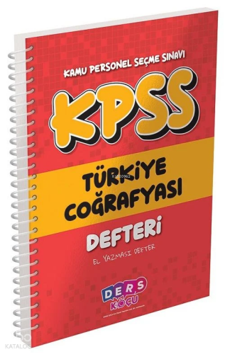 Ders Koçu KPSS Türkiye Coğrafyası Defteri Ders Koçu Yayınları