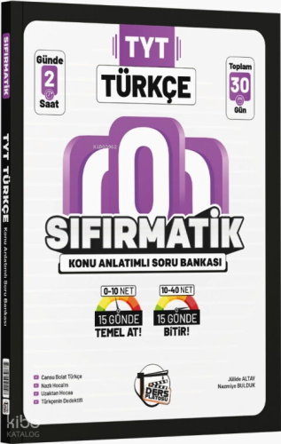 Ders Platosu TYT Türkçe Sıfırmatik Konu Anlatımlı Soru Bankası