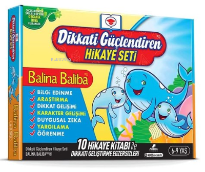 Dikkati Güçlendiren Hikaye Seti - Balina Baliba Kutulu Set (10 Kitap Takım)