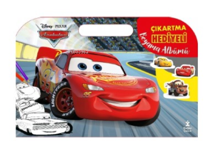 Disney Arabalar Çıkartma Hediyeli Boyama Albümü