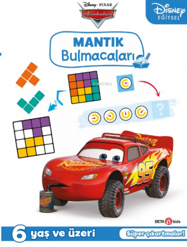 Disney Eğitsel Arabalar Çıkartmalı Mantık Bulmacaları