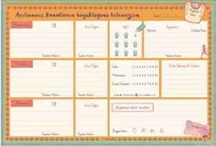 Diyet Ve Egzersiz Günlüğü Organizer Bloknot